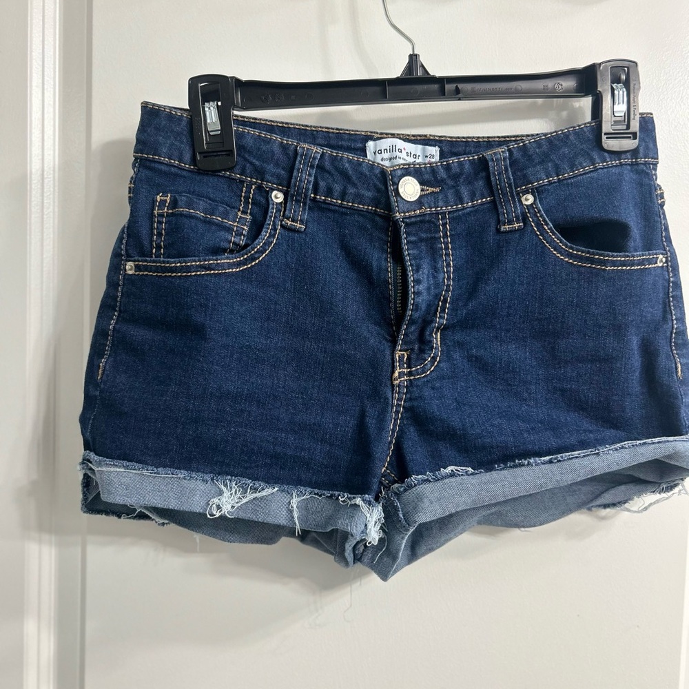 Vanilla Star Dark Blue Jean Shorts